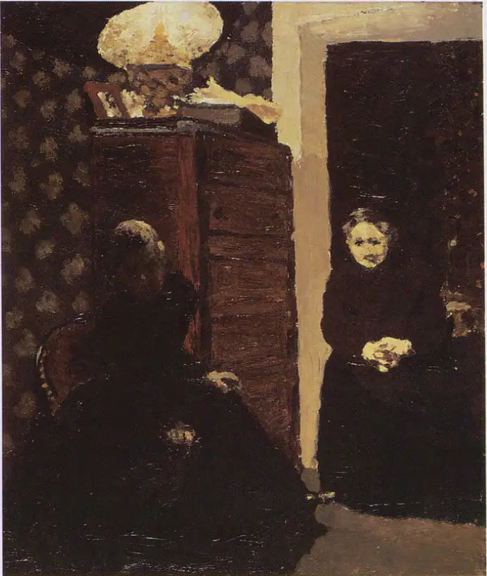 Indretningsdetalje, aftenstemning - Édouard Vuillard