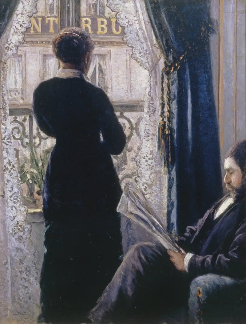 Indretning, kvinde ved vinduet - Gustave Caillebotte
