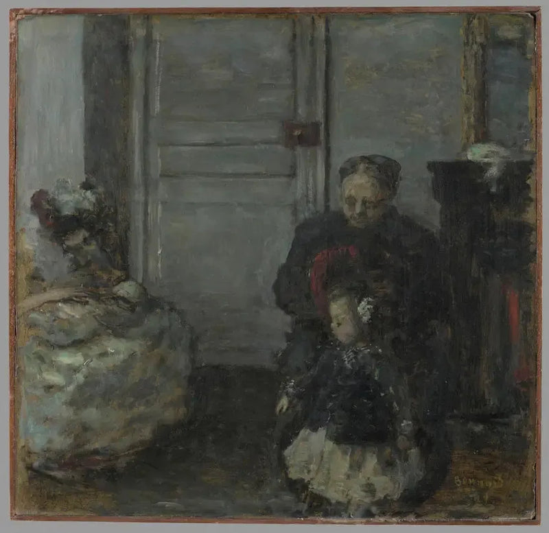 Indretning, kvinde og børn - Pierre Bonnard