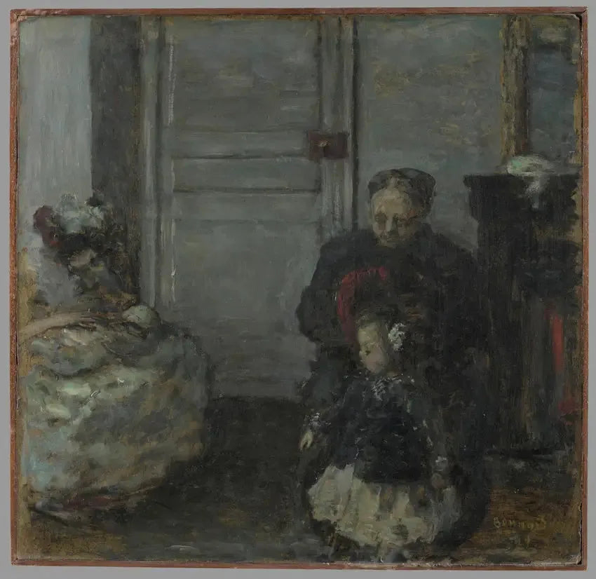 Indretning, kvinde og børn - Pierre Bonnard