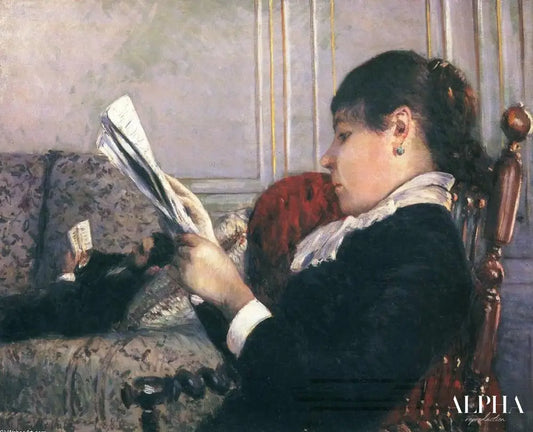 Interieur, Femme lisant - Caillebotte - Reproductions de tableaux et peintures haut de gamme