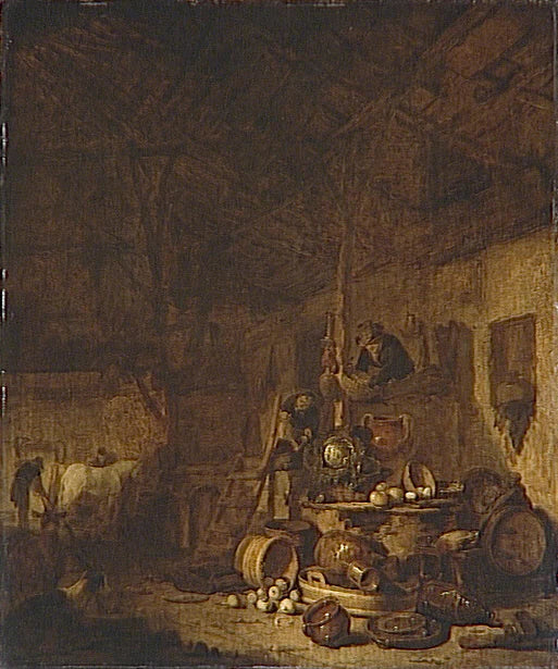 Intérieur de la grange - Egbert van der Poel