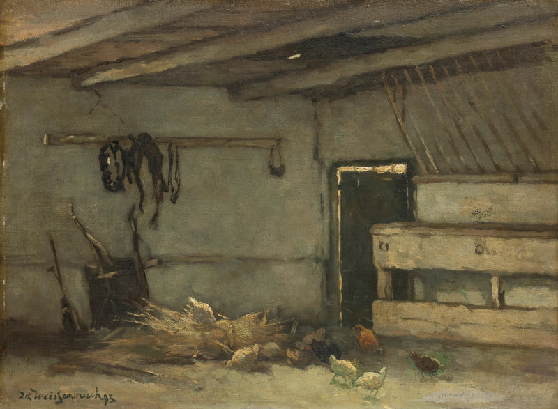 Intérieur de la grange - Johan Hendrik Weissenbruch