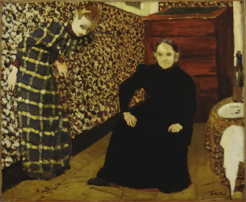 Indre Mor og Søster af Kunstneren - Édouard Vuillard