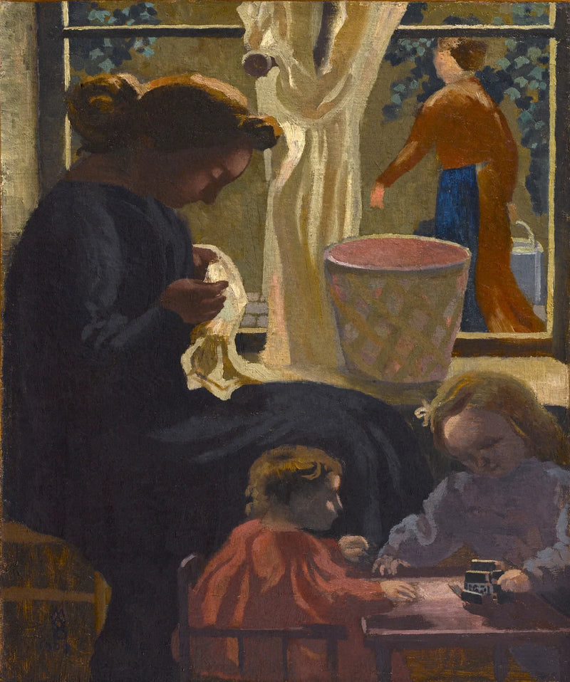 Intimitet eller Ravaudeuse ved vinduet - Maurice Denis