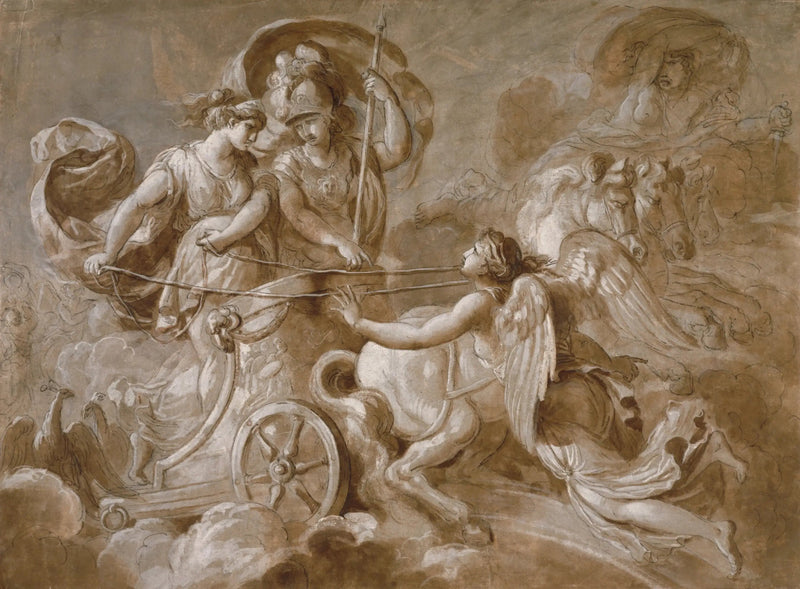 Iris nærmer sig Athena og Hera - Louis Jean François Lagrenée