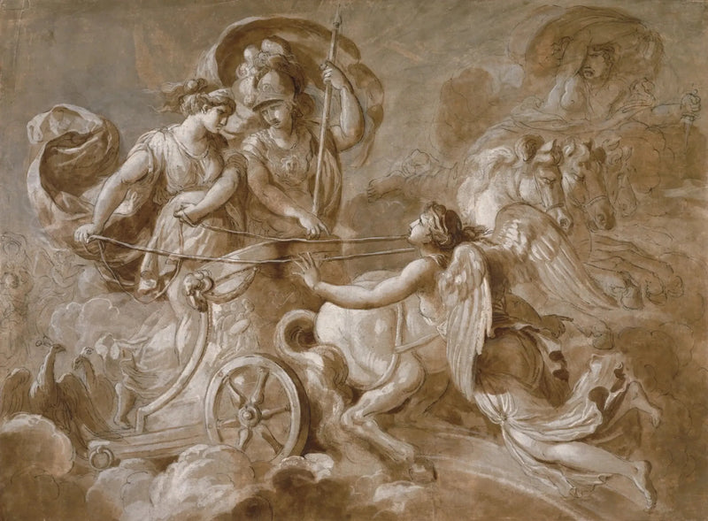 Iris nærmer sig Athena og Hera - Louis Jean François Lagrenée
