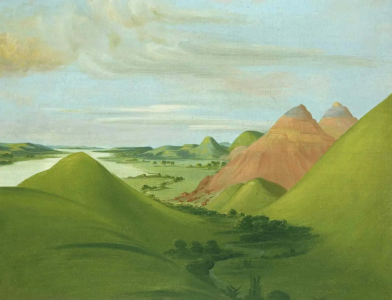 Iron Bluff, 1200 miles over Saint-Louis - George Catlin