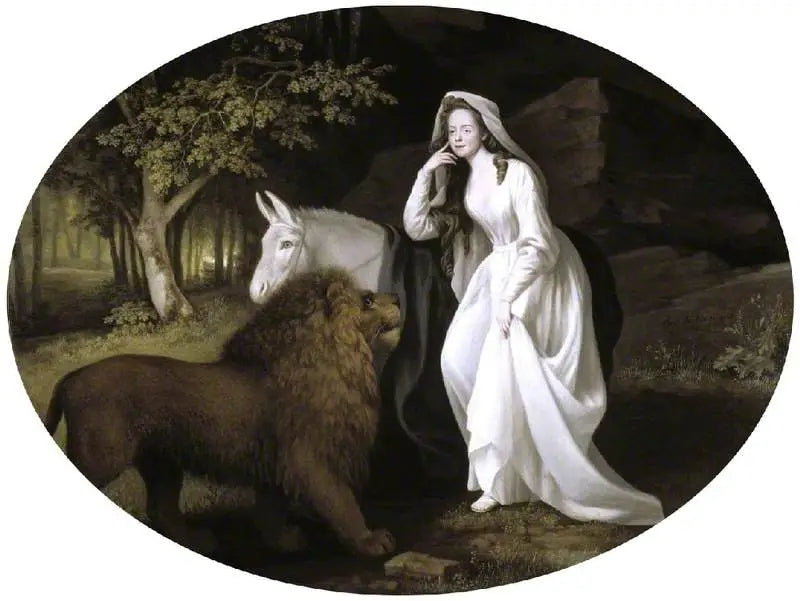 Isabella Saltonstall i rollen som Una i « Faerie Queene » af Spenser - George Stubbs
