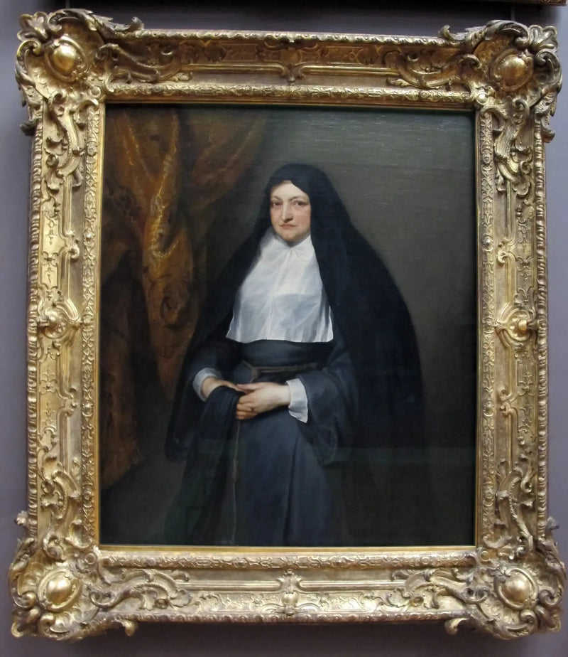 Isabelle Claire Eugénie d'Autriche, regent af Nederlandene, i klosterkutte - Antoine van Dyck