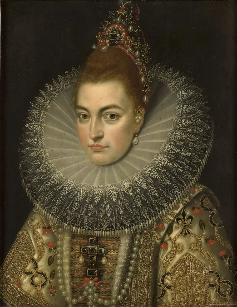 Isabelle Claire Eugénie, hustru af ærkehertug Albert VII - Frans Pourbus den Yngre