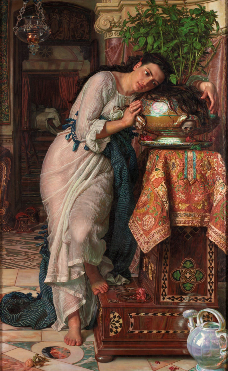 Isabelle og basilikuskrukken - William Holman Hunt