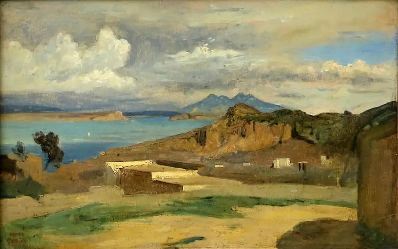 Ischia, udsigt taget fra skråningerne af Mount Epomeo - Jean-Baptiste Camille Corot