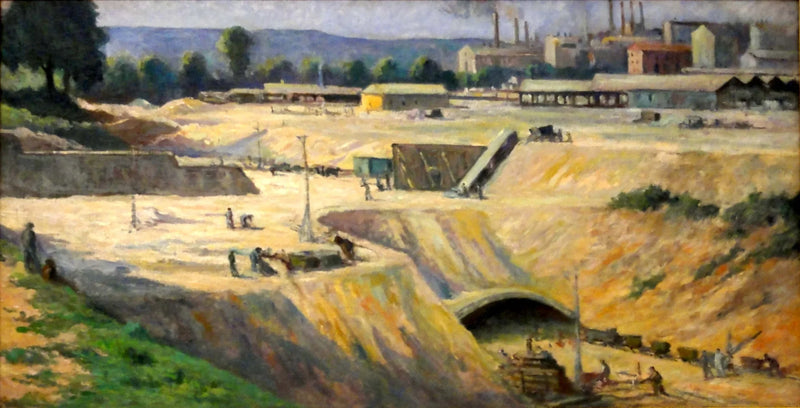 Issy-les-Moulineaux, byggeplads til metrobyggeri - Maximilien Luce