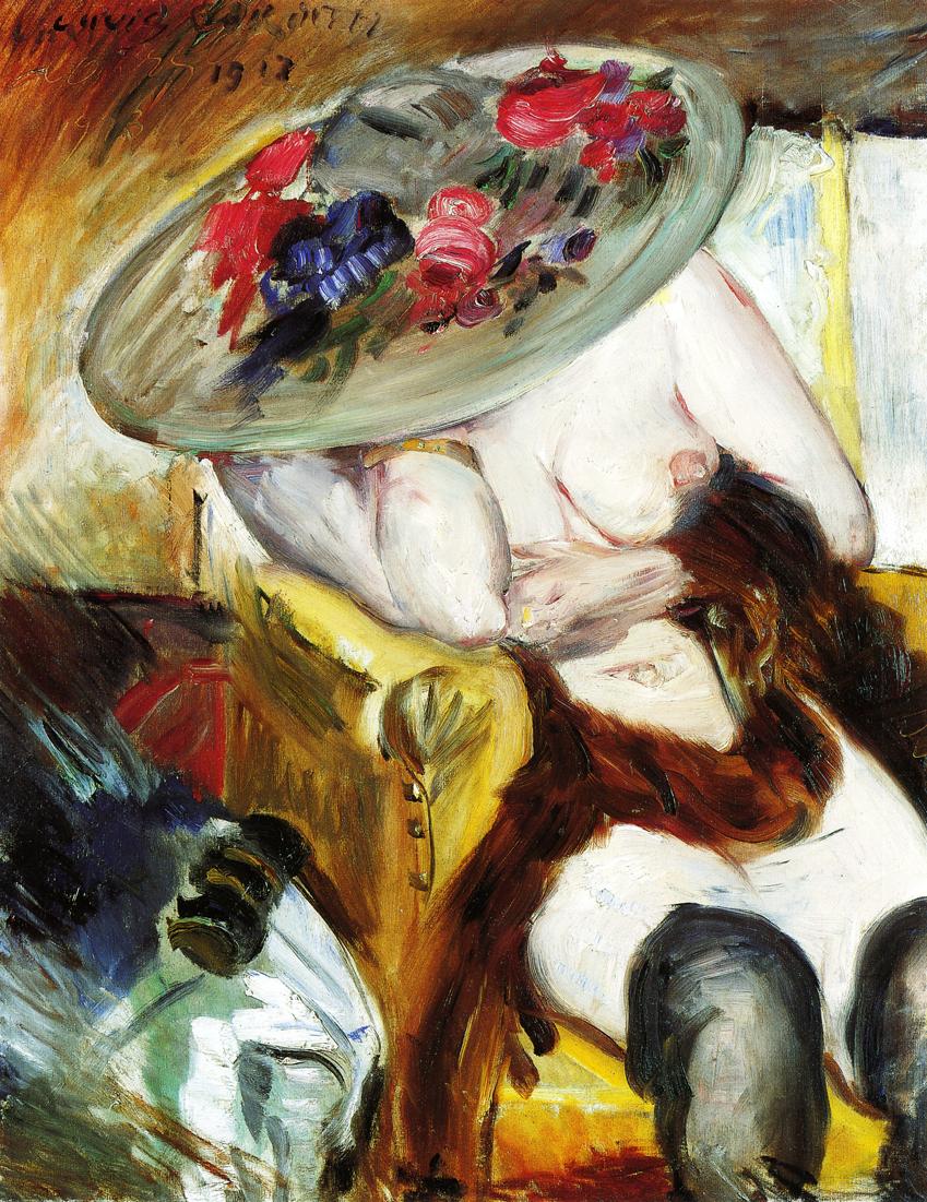 Italienerin in gelbem Stuhl - Lovis Corinth image 1 copie peinte à la main à l’huile