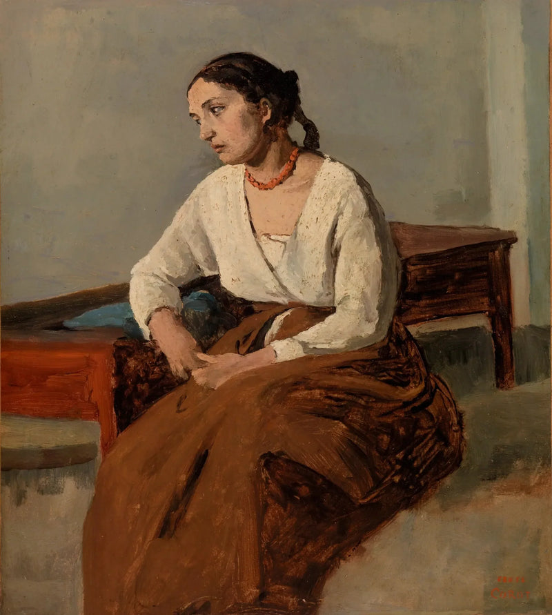 Melankolsk italiensk (Rom) - Jean-Baptiste Camille Corot