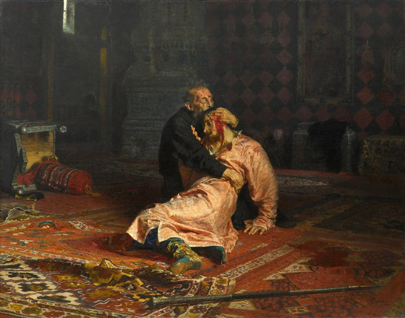 Ivan den frygtelige dræber sin søn - Ilya Repin