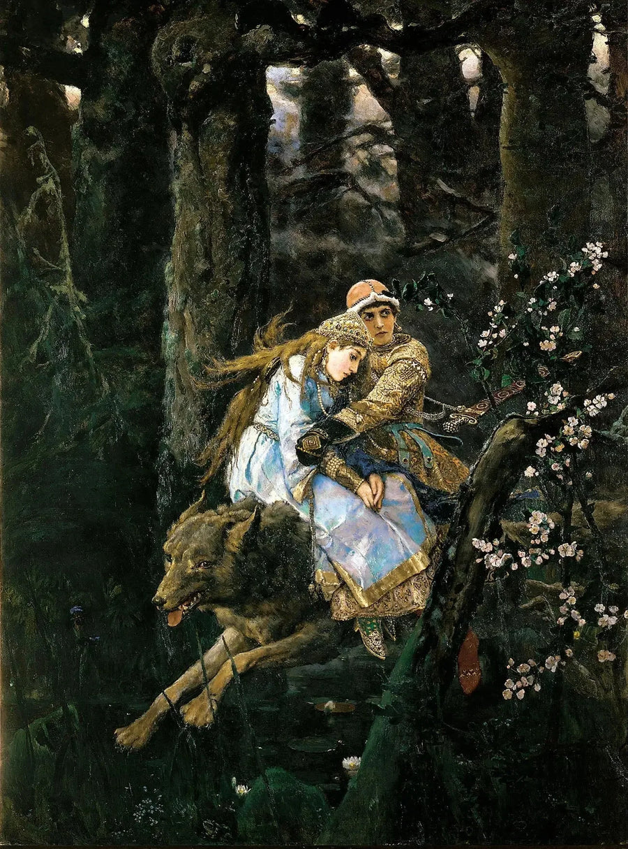 Ivan Tsarévitch ridende på den grå ulv - Viktor Vasnetsov