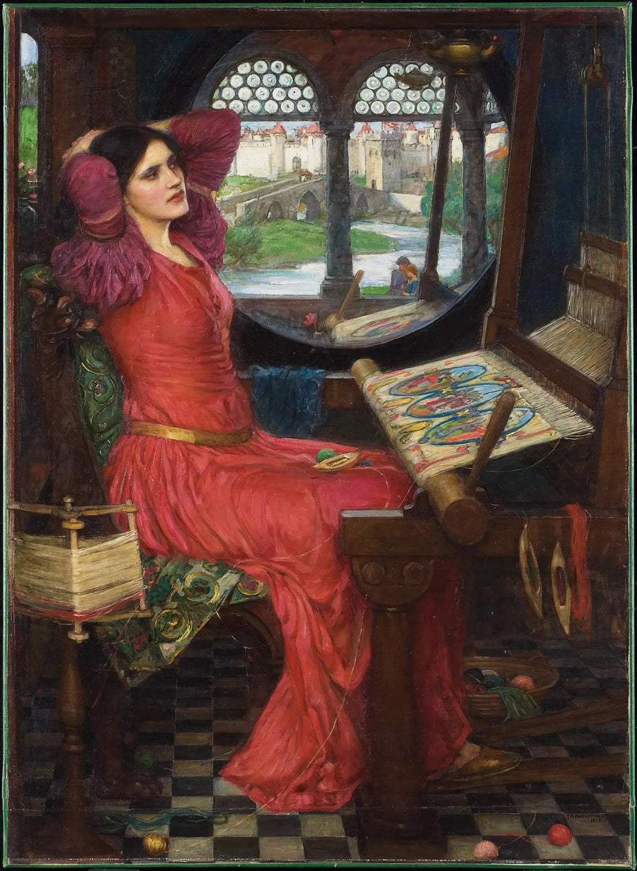 "Jeg er halvvejs træt af skyggerne," sagde Damen fra Shalott - John William Waterhouse