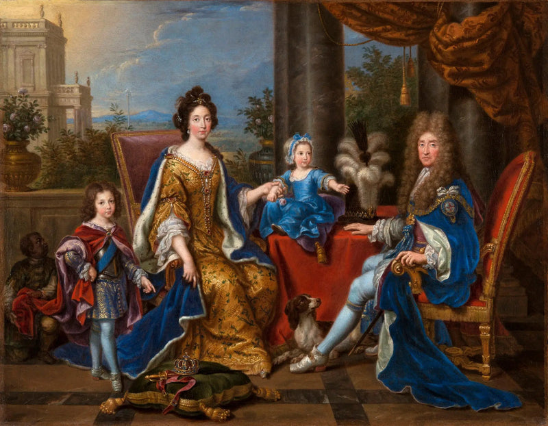Jacques II og hans familie - Pierre Mignard