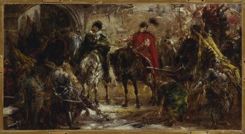 Jan Zamoyski ved Byczyna, skitse - Jan Matejko