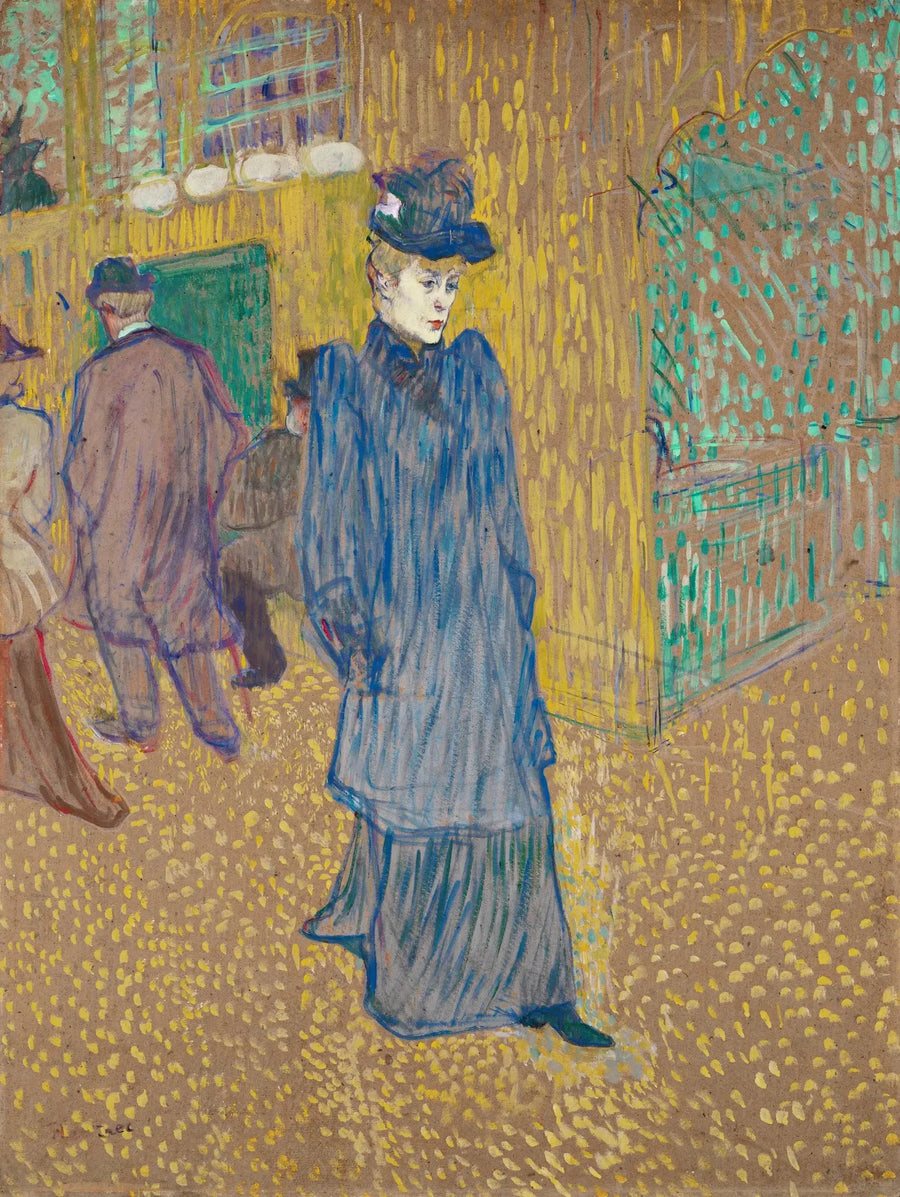 Jane Avril der forlader Moulin-Rouge - Henri de Toulouse-Lautrec