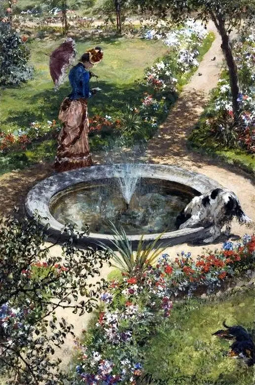 Havehave i Kissingen. - Adolph von Menzel