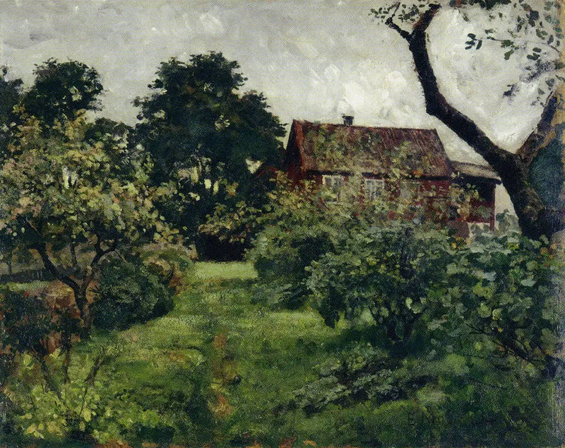 have ved det røde hus - Edvard Munch