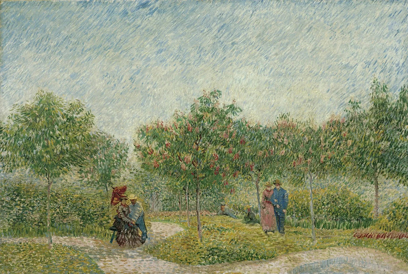 Have i Montmartre med elskende - Vincent van Gogh