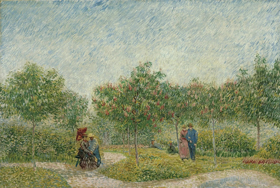 Have i Montmartre med elskende - Vincent van Gogh