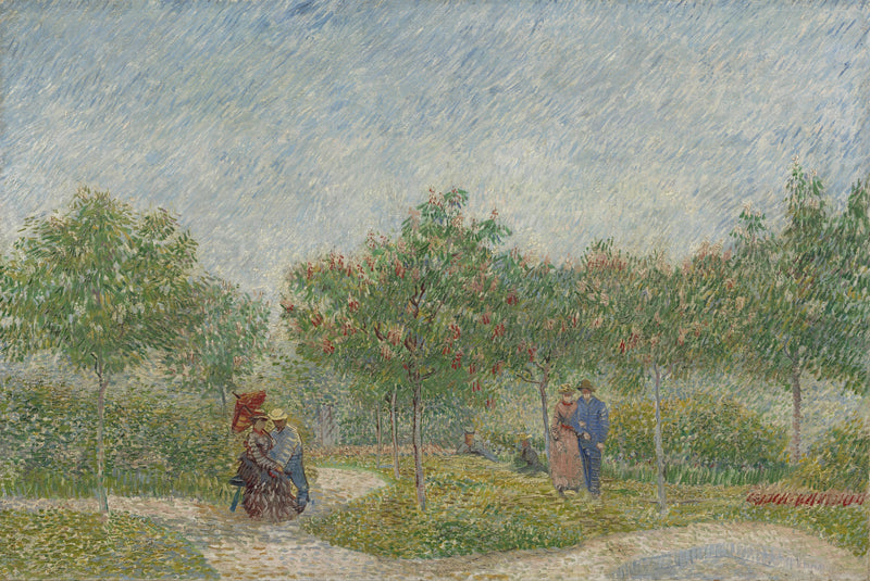 Have i Montmartre med elskende - Vincent van Gogh