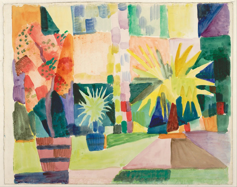 Have ved bredden af Thun-søen - August Macke