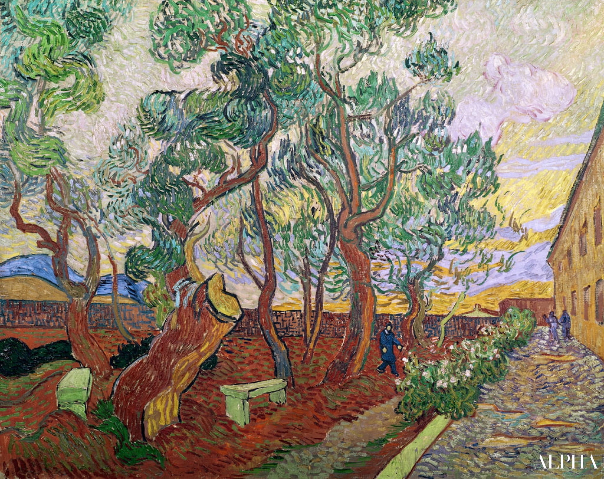 Jardin de l'hôpital St. Paul, 1889 - Van Gogh - Reproductions de tableaux et peintures haut de gamme