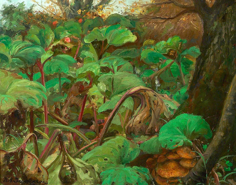 Rhubarb Have ved Herlufsholm. - H. A. Brendekilde