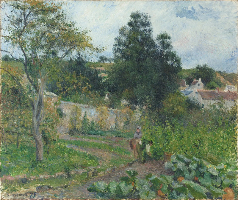 Køkkenhave ved Ermitagen, Pontoise - Camille Pissarro