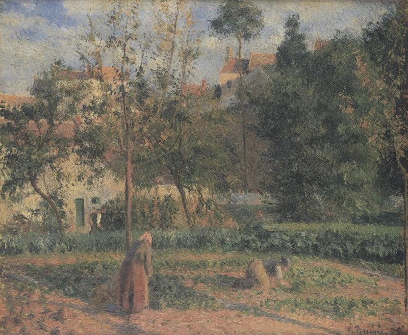 køkkenhave ved Hermitage. Pontoise - Camille Pissarro