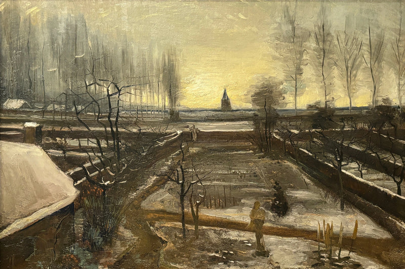 Præstegårdshaven i Nuenen under sneen - Vincent van Gogh