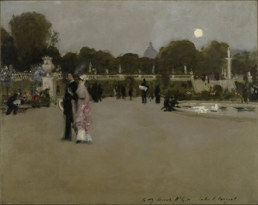 Luxembourg-haverne ved skumring - John Singer Sargent