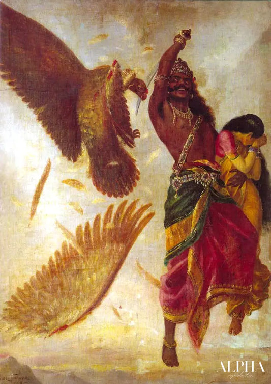 Jatayu Vadham - Raja Ravi Varma - Reproductions de tableaux et peintures haut de gamme