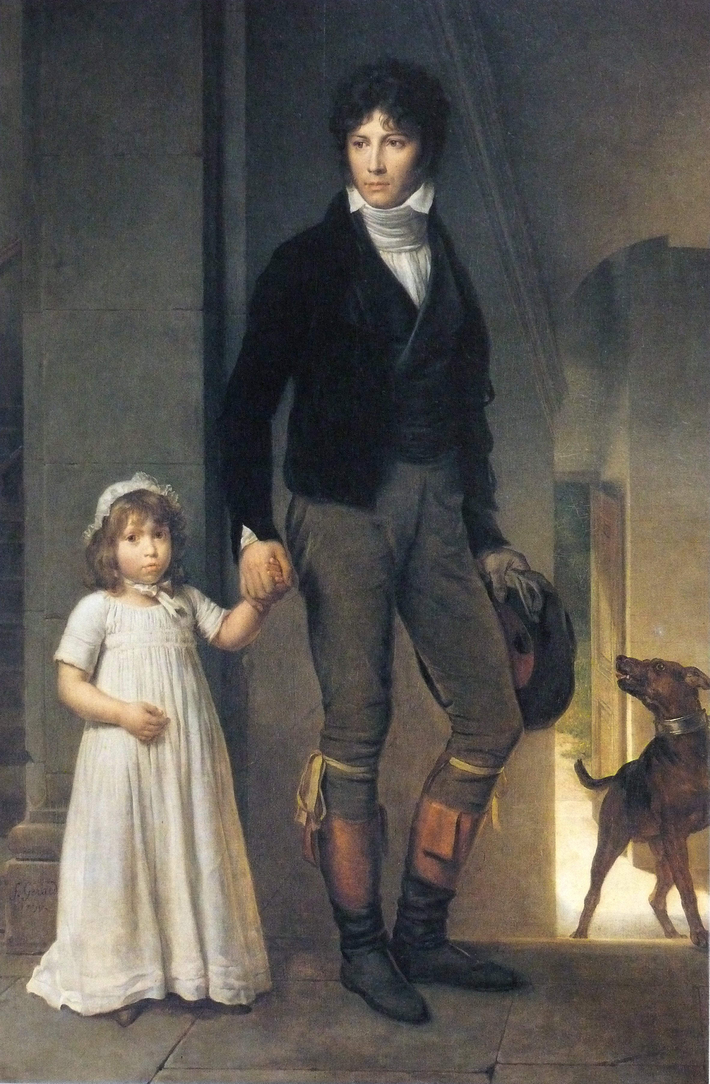 Jean-Baptiste Isabey og hans datter, barn - François Gérard