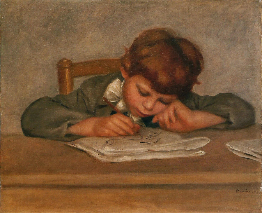 Kunstnerens søn, Jean, tegning - Pierre-Auguste Renoir