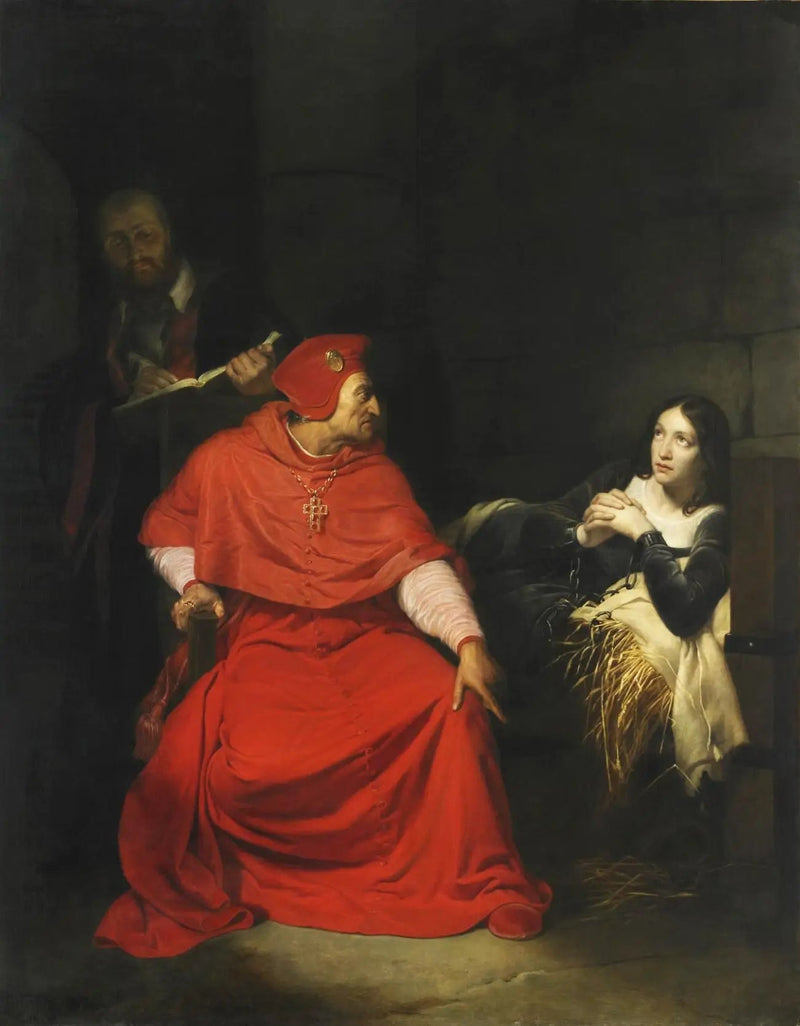 Jeanne d'Arc, syg, er udstillet i sit fængsel af kardinalen af Winchester - Paul Delaroche