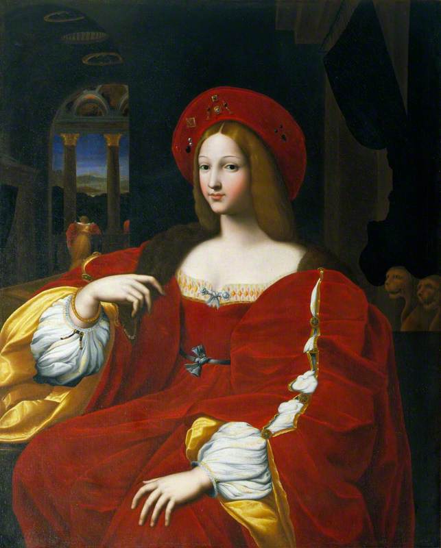 Reproduction du tableau « Jeanne d'Aragon (1478-1518) - Raphaël Sanzio » par Alpha Reproduction en peinture à l’huile