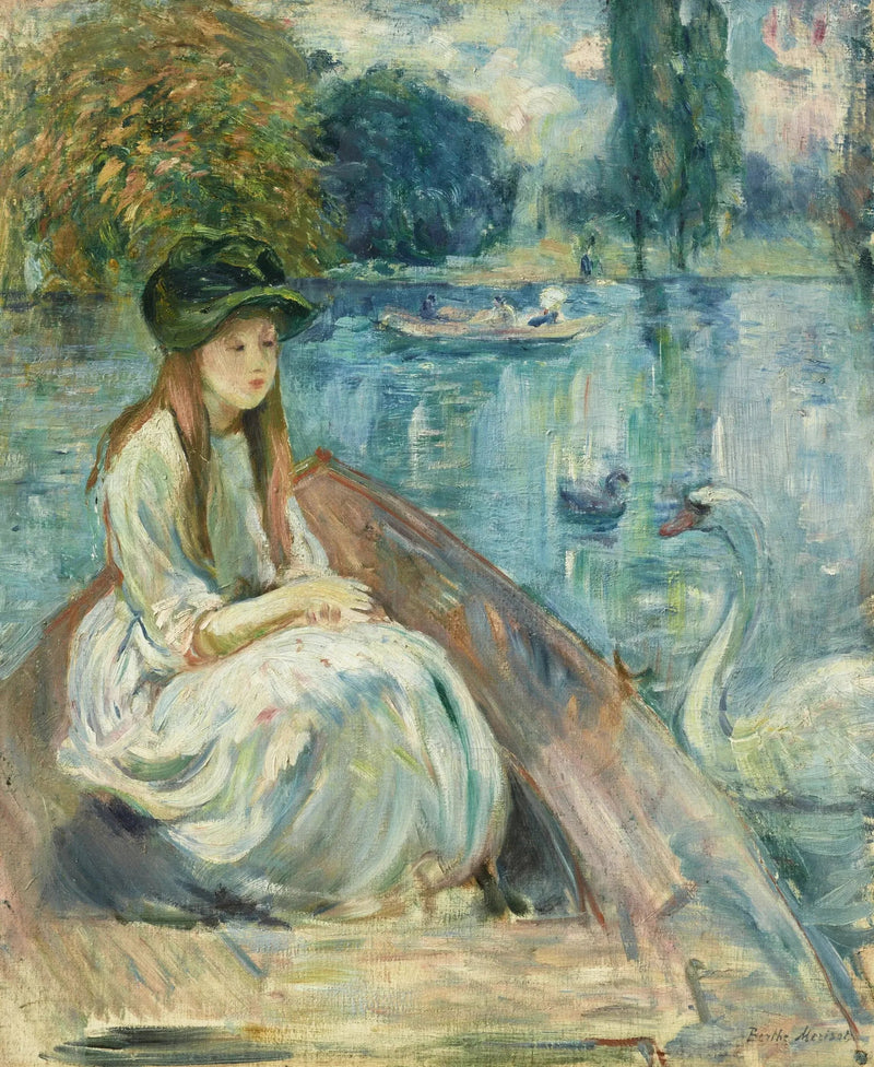 Jeanne Fourmanoir ved søen - Berthe Morisot