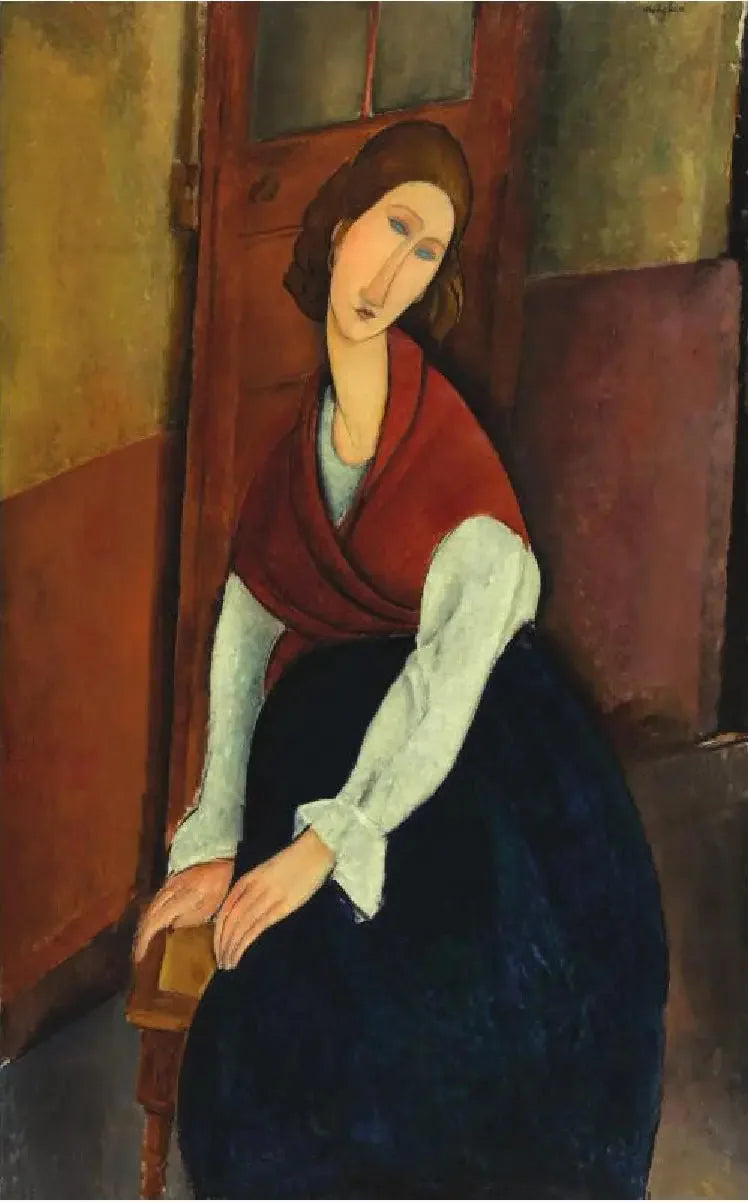 Jeanne Hébuterne foran en dør - Amedeo Modigliani