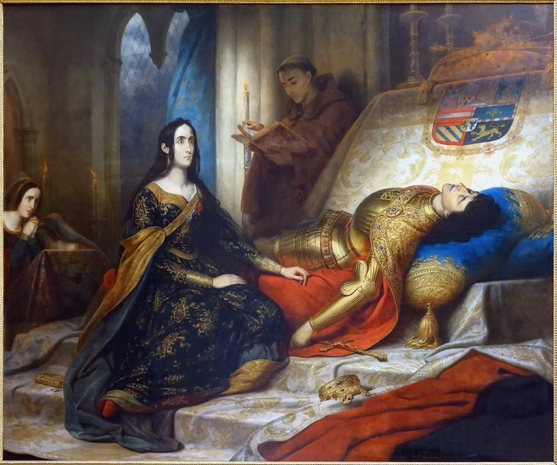 Jeanne la folle attendant la résurrection de Philippe le Beau son mari - Charles de Steuben