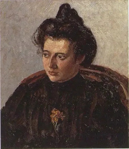 Jeanne Pissarro kaldet Cocotte, med knold - Camille Pissarro