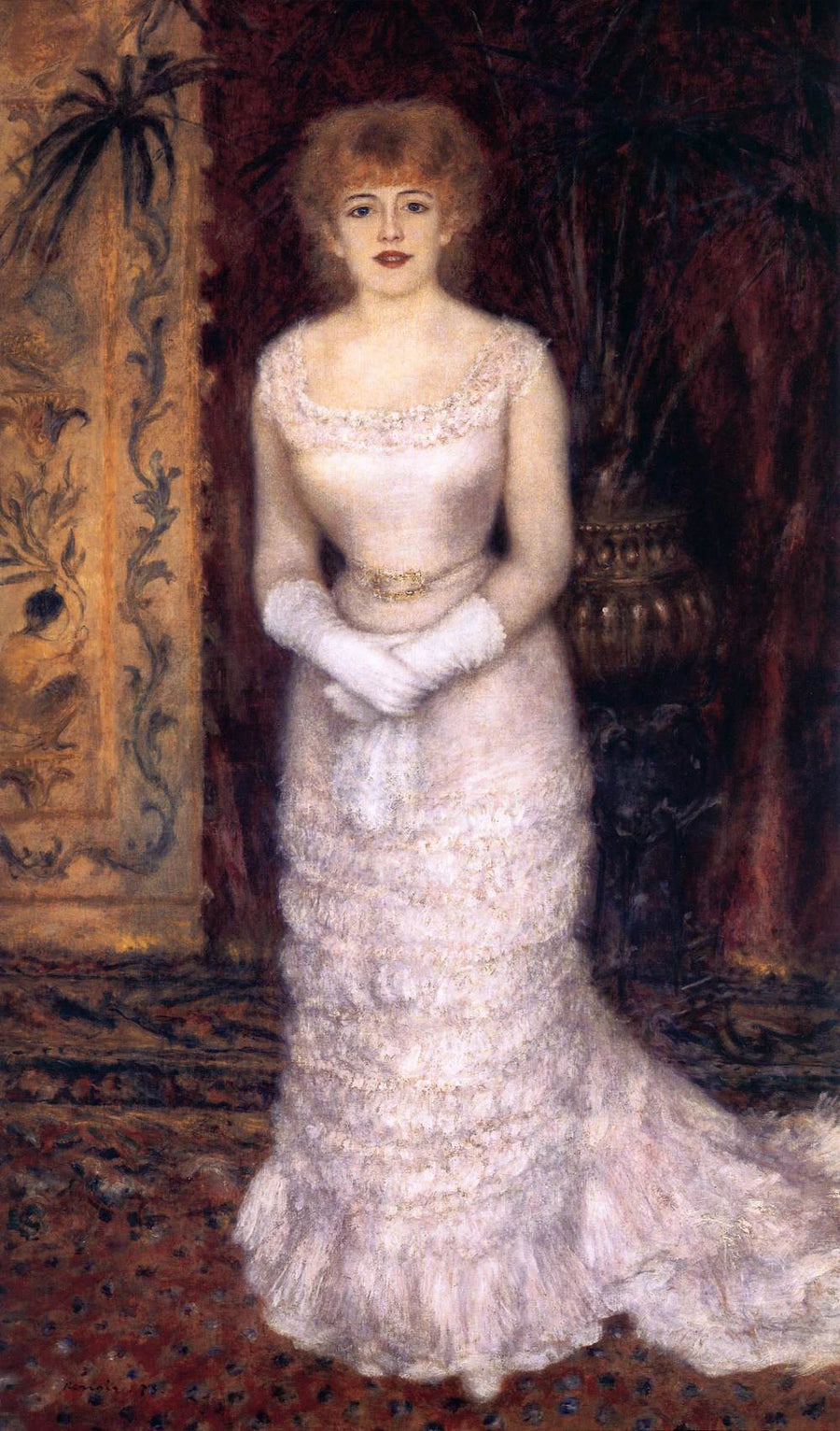 Portræt af Jeanne Samary i fuld figur - Pierre-Auguste Renoir