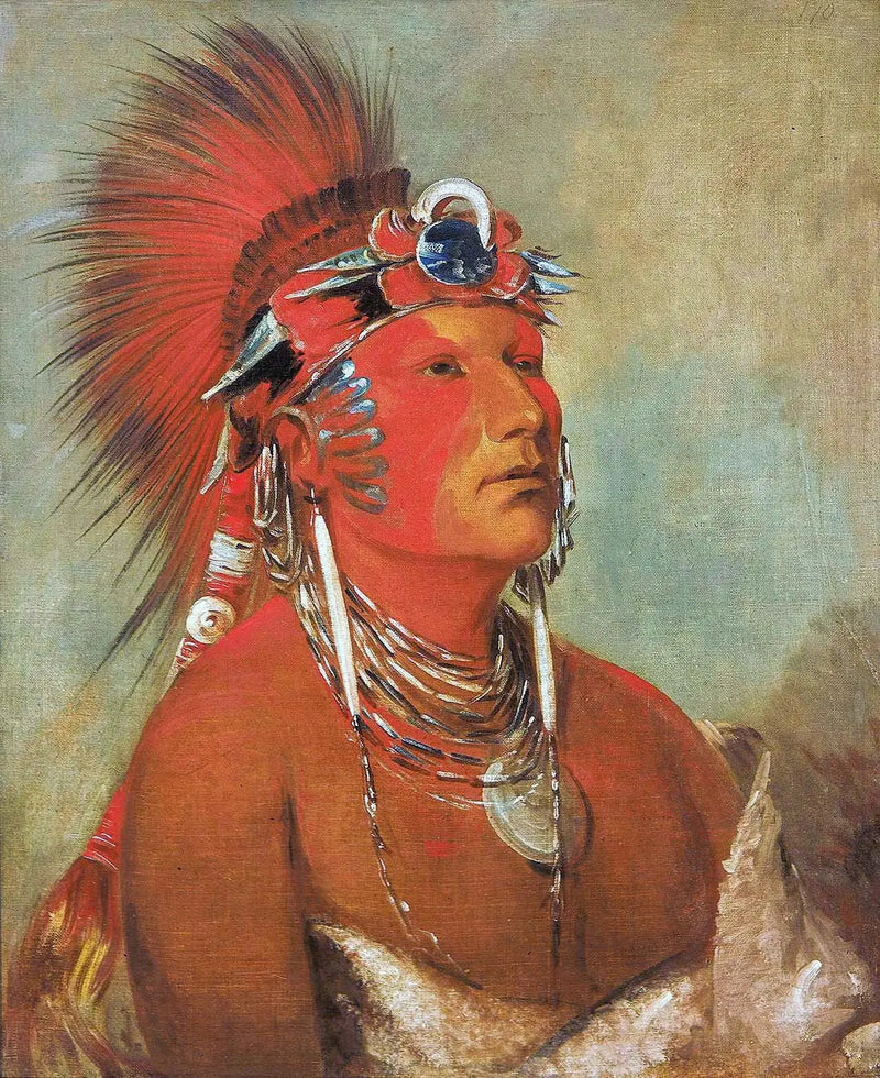 Jee-hé-o-hó-shah, Kan ikke vendes, en kriger - George Catlin