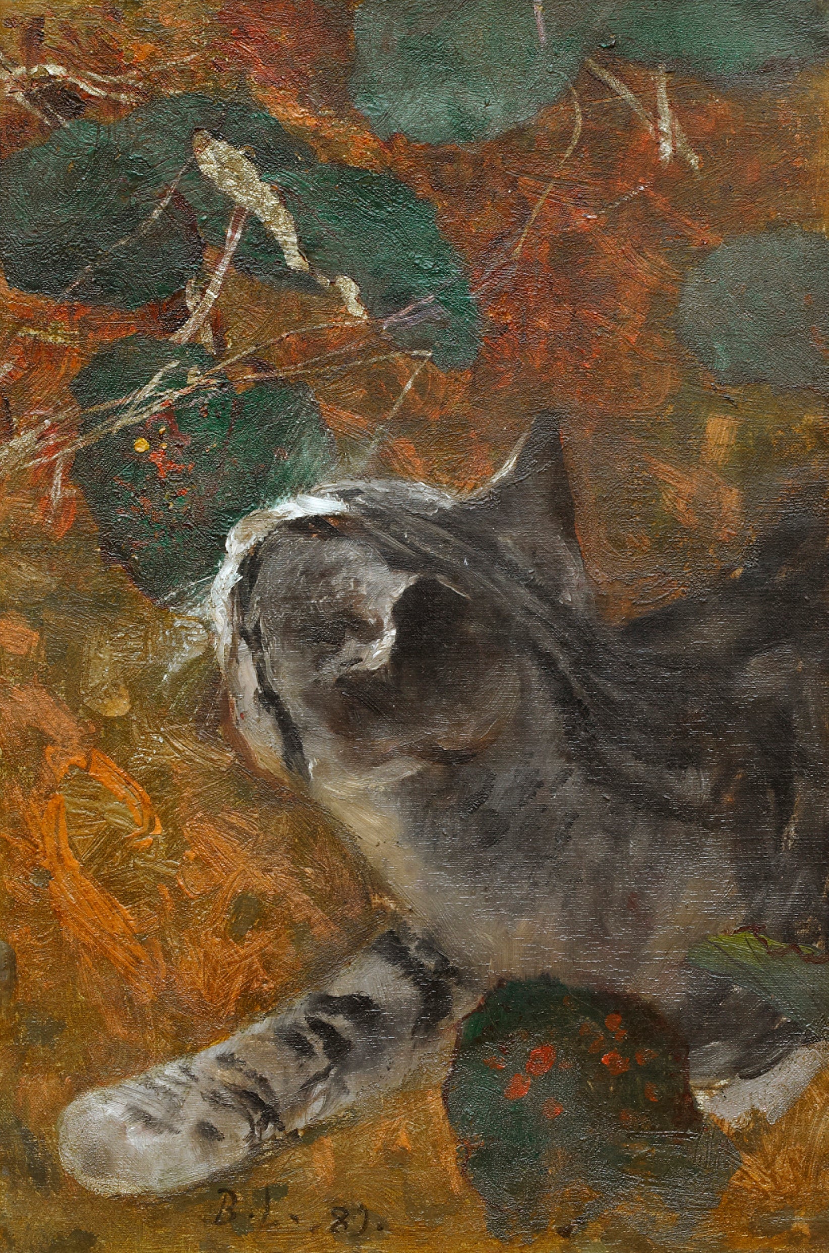 Jeppe le chat - Bruno Liljefors image 1 copie de tableau peinte à la main